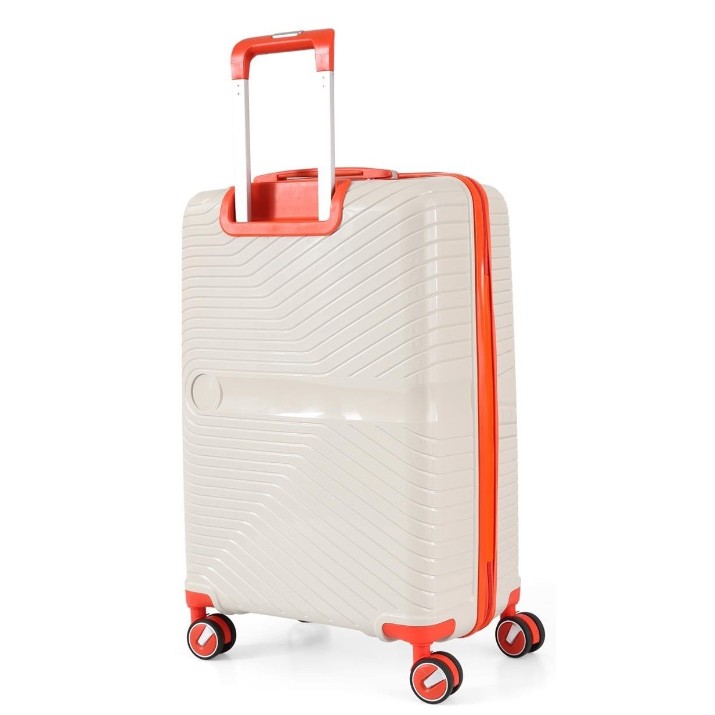 Чемодан CCS 5239 M White/Orange