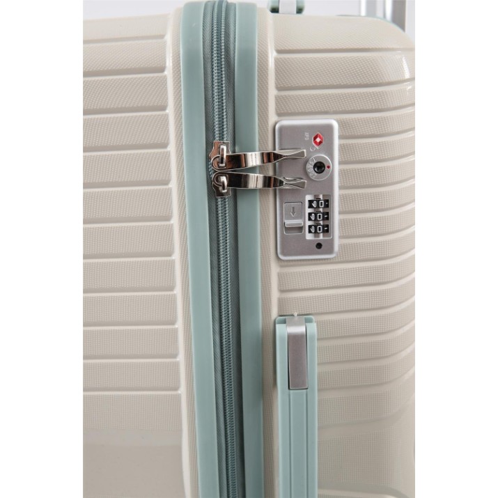 Чемодан CCS 5239 L White/Blue