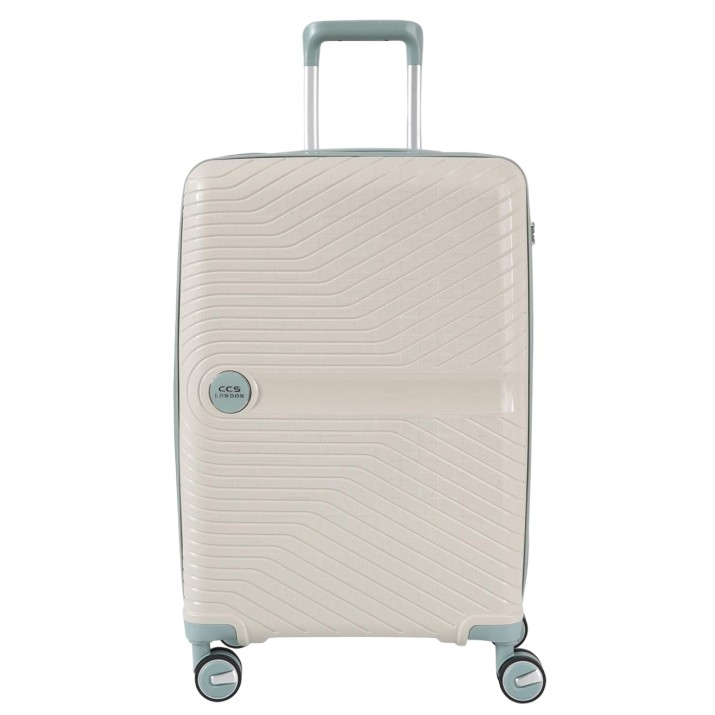Чемодан CCS 5239 L White/Blue