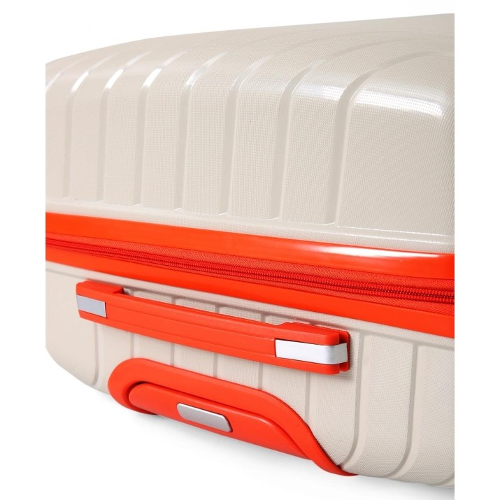 Valiză CCS 5239 L White/Orange
