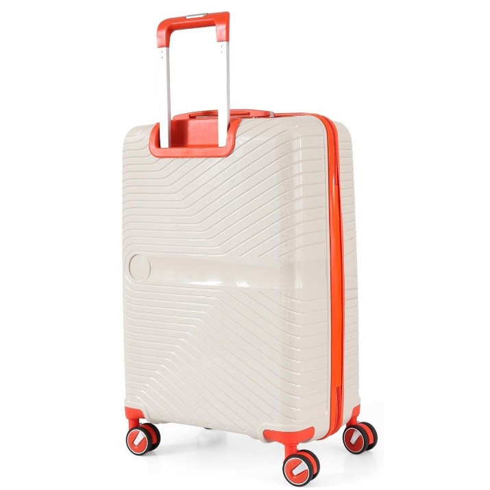Valiză CCS 5239 L White/Orange