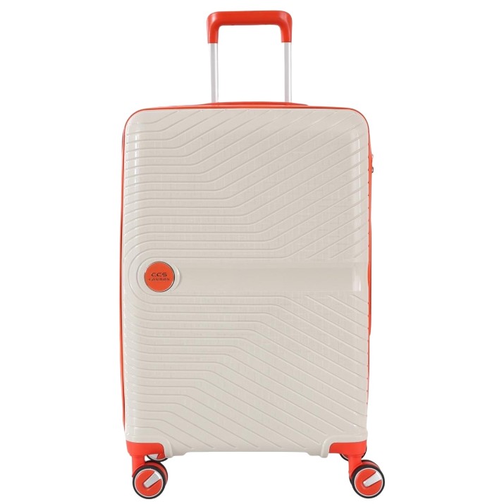 Valiză CCS 5239 L White/Orange