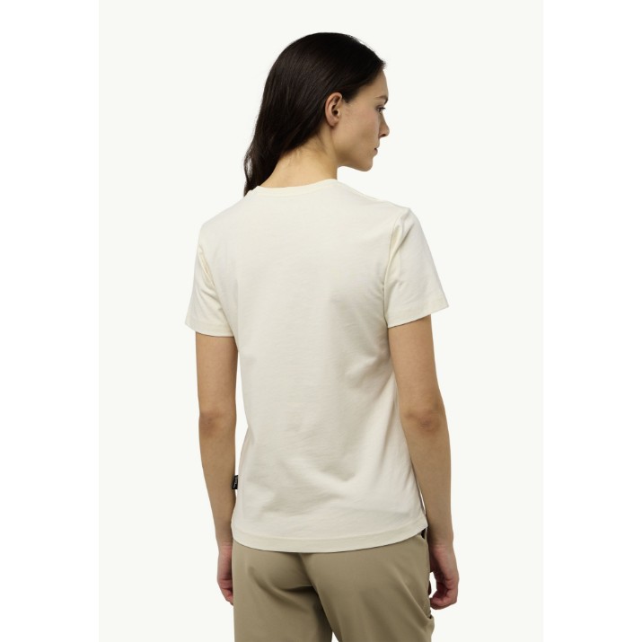 Женская футболка Jack Wolfskin Bergblick T W Panna Cotta, s.XS