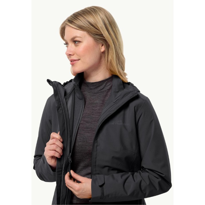 Женская куртка Jack Wolfskin Moonrise 3In1 Jkt W Black, s.S