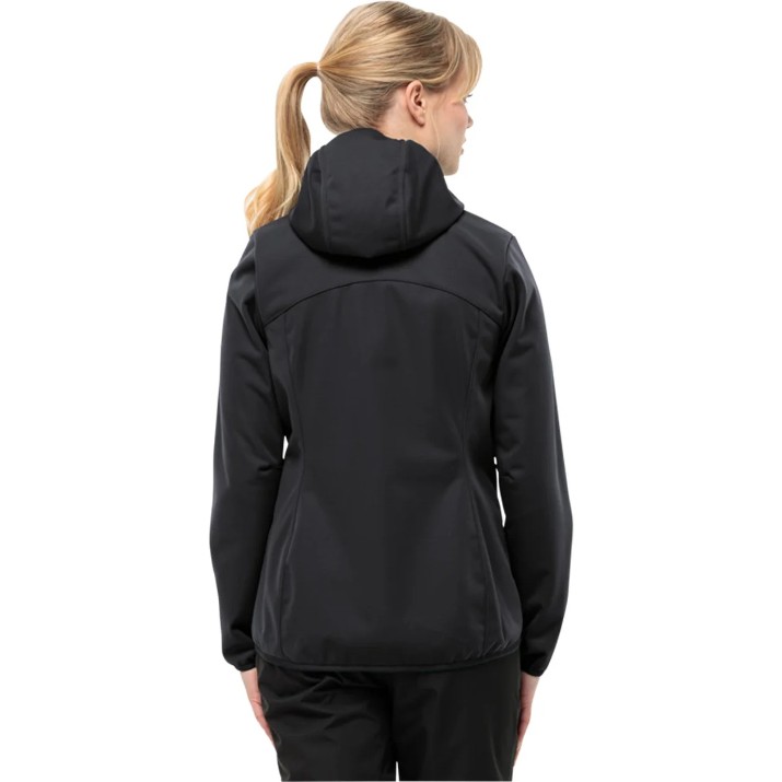 Jachetă de damă Jack Wolfskin Windhain Hoody W Black, s.L