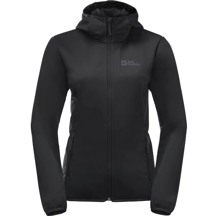 Женская ветровка Jack Wolfskin Windhain Hoody W Black, s.XL
