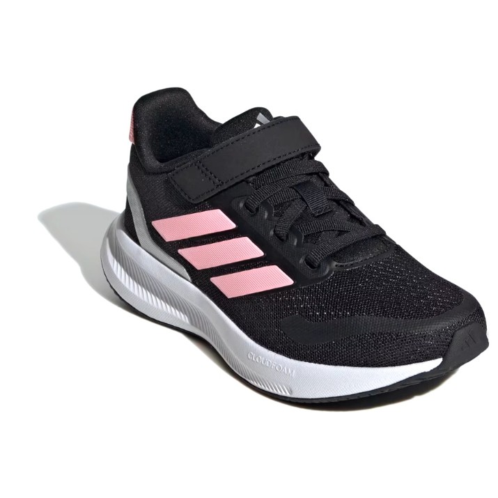 Кроссовки детские Adidas Runfalcon 5 El C Core Black/Pink Spark/Silver Metallic, s.29