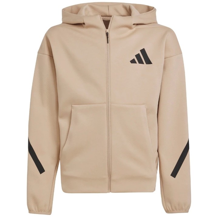 Hanorac pentru copii Adidas J Z.N.E. Fz Magic Beige/Black, s.152