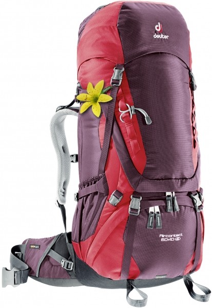 Rucsac Deuter Aircontact 60+10 SL Aubergine-Cranberry