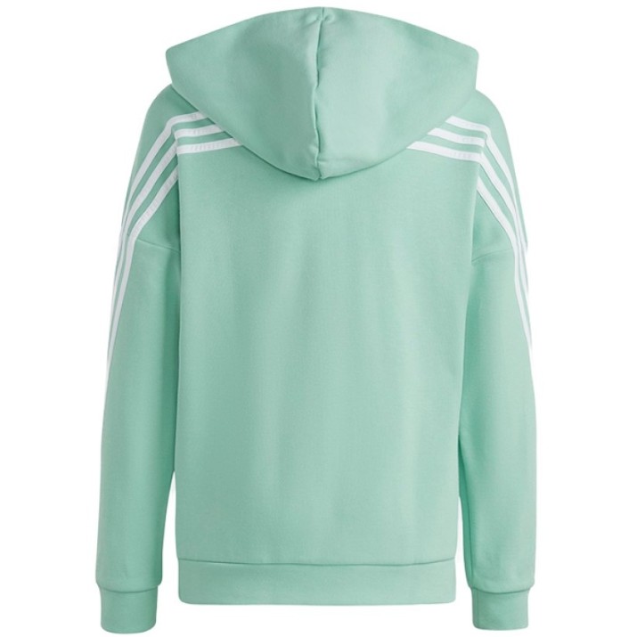 Hanorac pentru copii Adidas U Fi 3S Fz Hd Easy Green/White, s.140