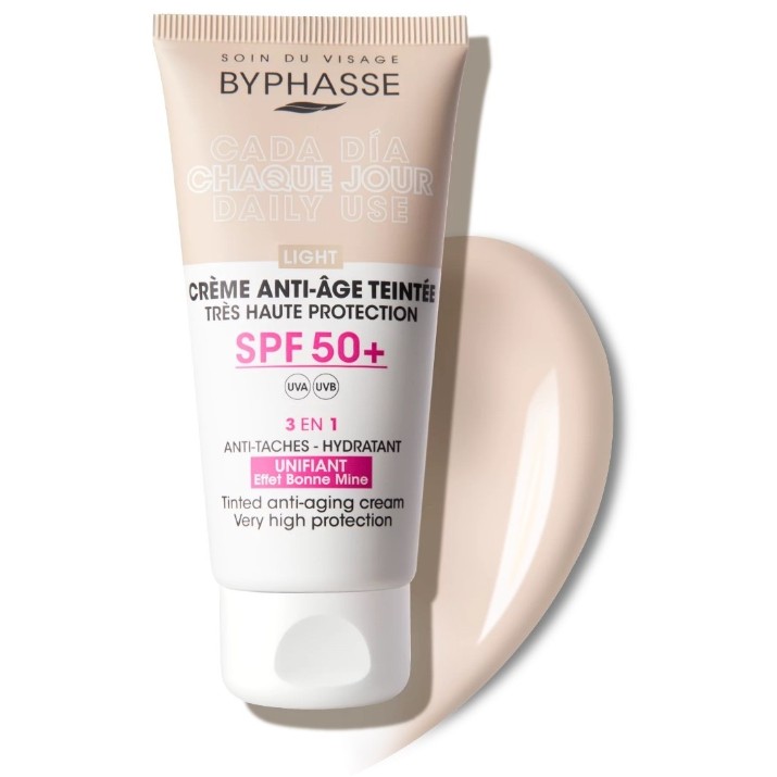 Солнцезащитный крем Byphasse Anti-Aging Tinted Cream SPF50 Light 50ml