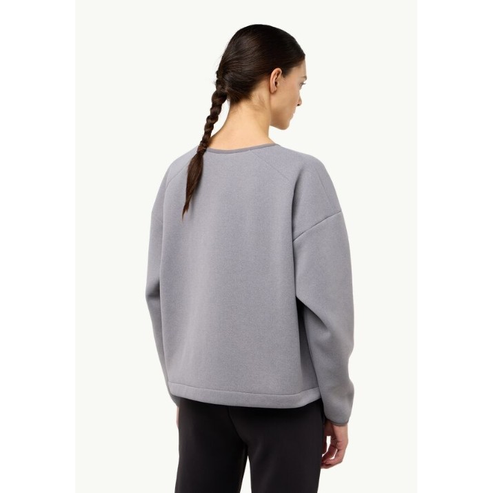 Женская толстовка Jack Wolfskin Wanderest Pullover W Dark Taupe, s.L