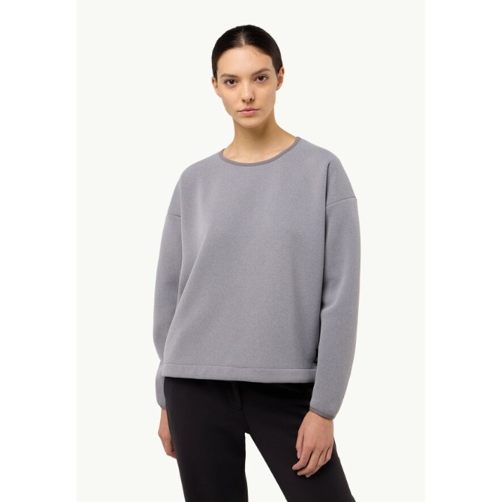 Hanorac damă Jack Wolfskin Wanderest Pullover W Dark Taupe, s.M