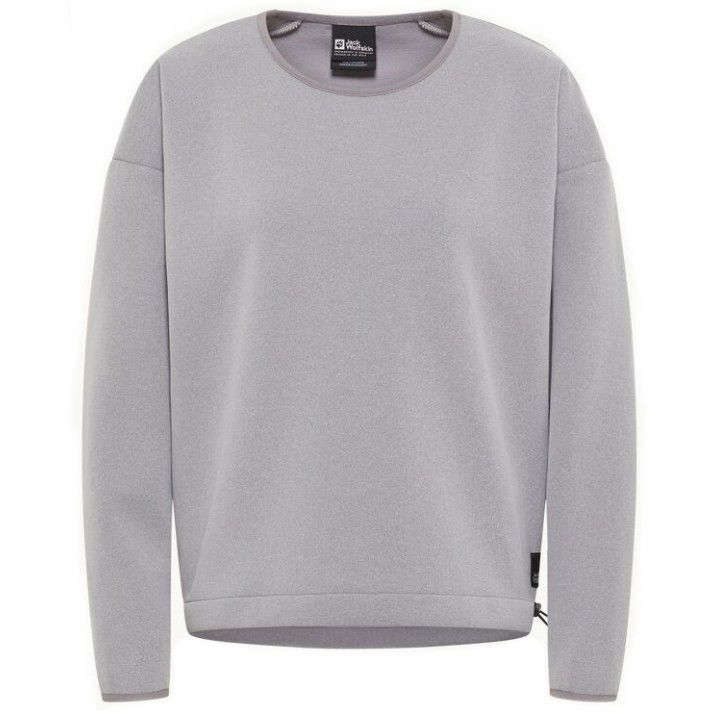 Hanorac damă Jack Wolfskin Wanderest Pullover W Dark Taupe, s.XL
