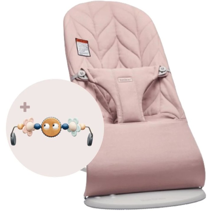 Детский шезлонг BabyBjorn Bliss Dusty Pink with Toy Bar (606222A)