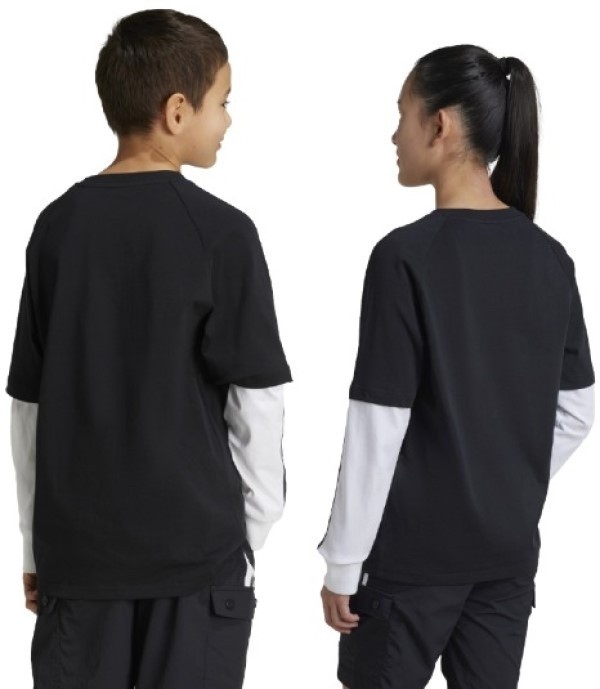 Hanorac pentru copii Adidas J Jam 2In1 Ls Black/White, s.152