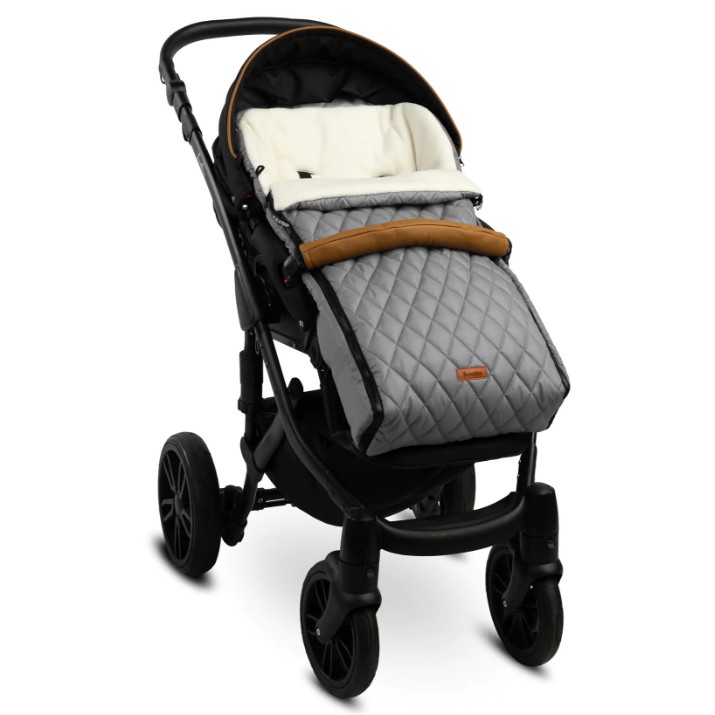 Детский зимний чехол Sensillo Quilted Polar Romper Grey (92103)