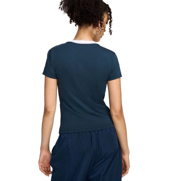 Tricou de dame Nike W Nsw Nk Chll Knt Md Crp Wrs Armoury Navy/White, s.XL