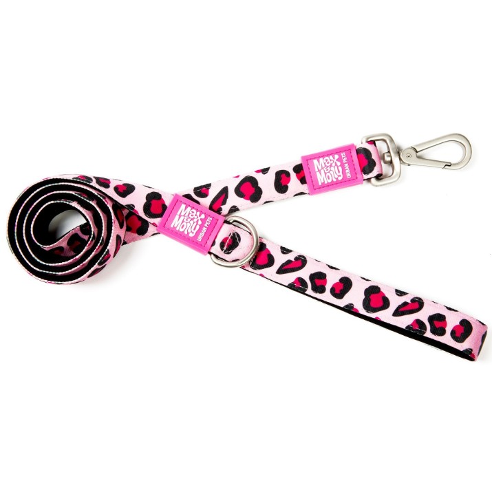 Lesă Max & Molly Leopard Pink 120006 S
