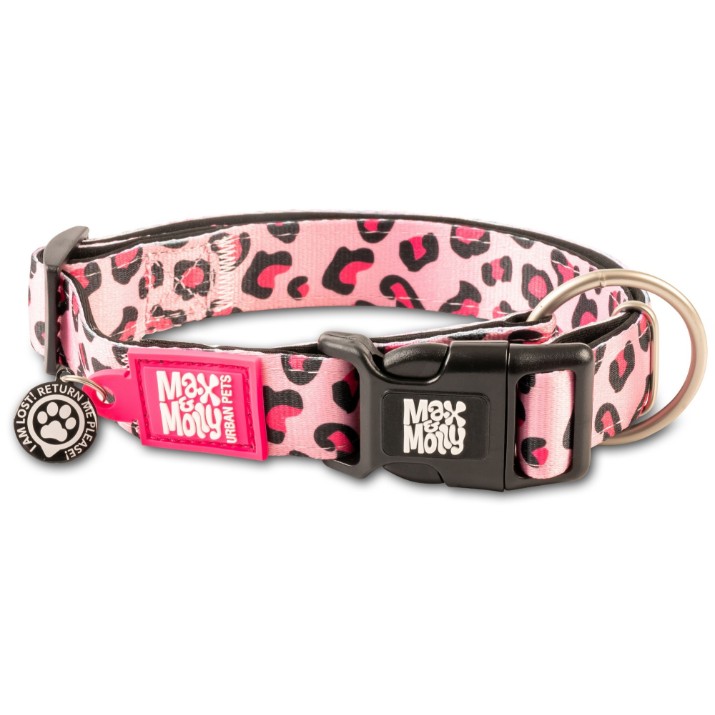 Ошейник Max & Molly Smart ID Leopard Pink 120083 M