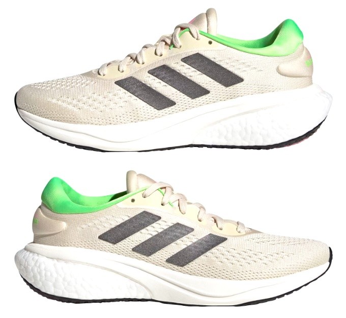 Adidași pentru dame Adidas Supernova 2.0 Ecru Tint/Night Metallic/Solar Green, s.38