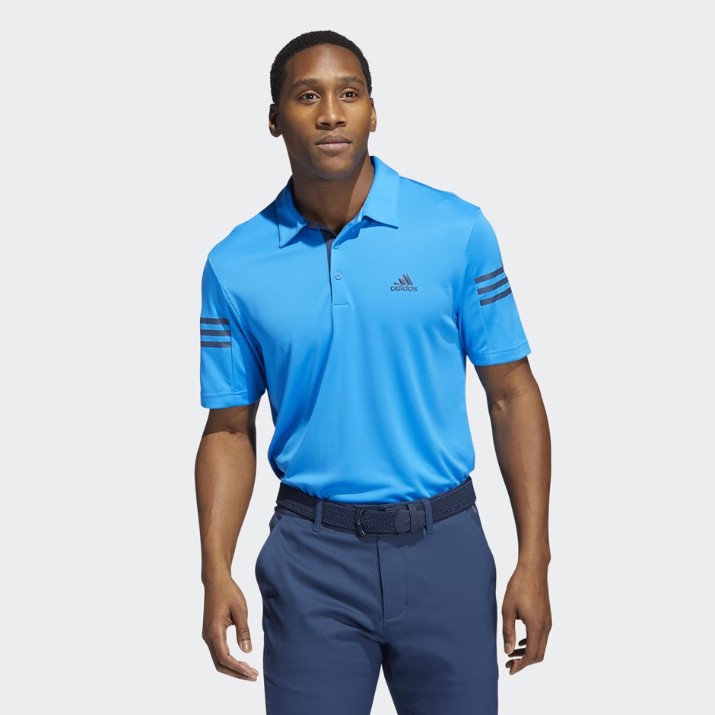Поло Adidas 3 Stripes Slv Polo Blue Rush, s.XL