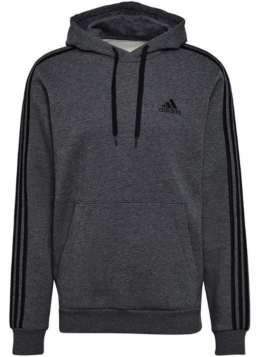 Hanorac pentru bărbați Adidas Hoodie 3 Stripes Fleece Dark Grey Heather/Black, s.XL