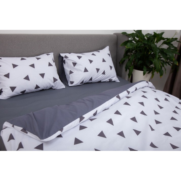 Постельное бельё Relaxe Home TEP Soft Dreams Triang Grey 200x220 (019320)