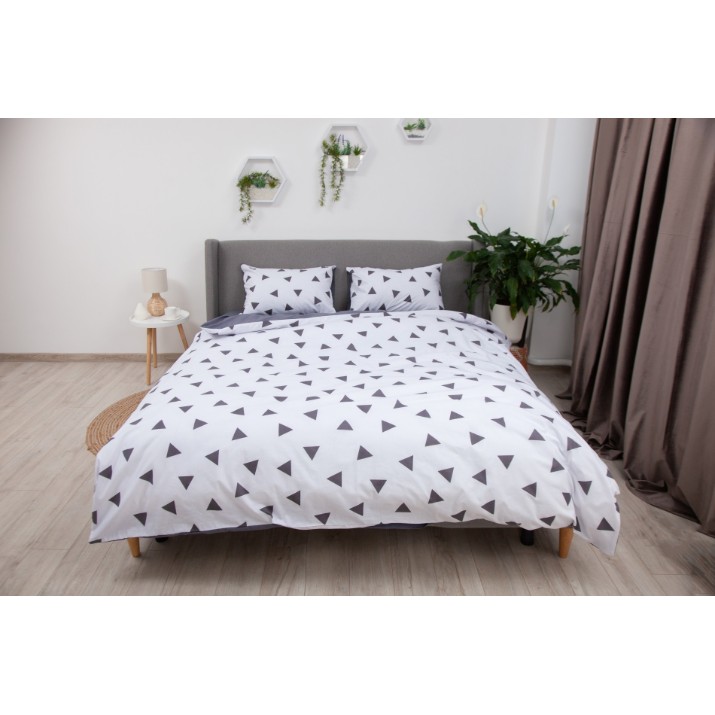 Постельное бельё Relaxe Home TEP Soft Dreams Triang Grey 200x220 (019320)