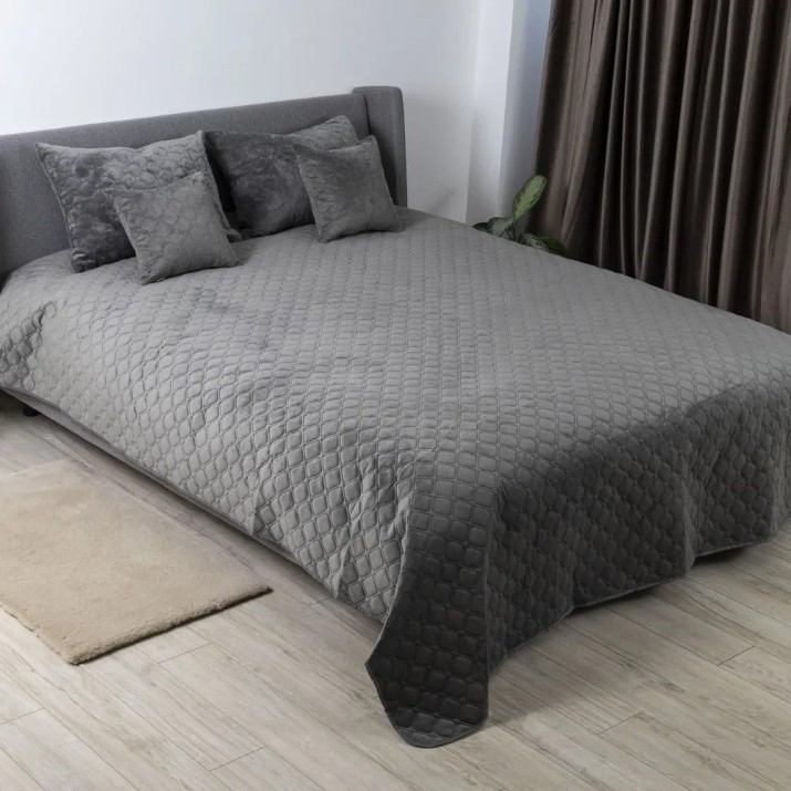 Cuvertura Relaxe Home TEP Velure Grey 220 x 240 (019815)