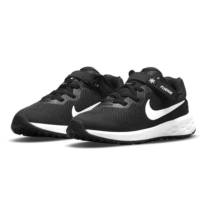 Кроссовки детские Nike Revolution 6 Flyease Nn (Ps) Black/Dark Smoke Grey/White, s.31.5