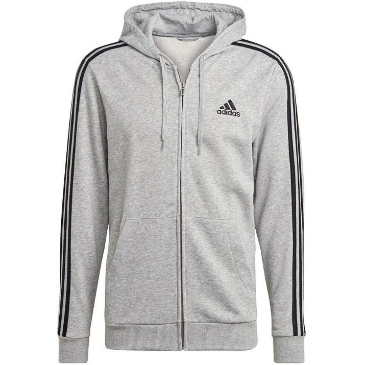 Мужская толстовка Adidas Essentials French Terry Medium Grey Heather/Black, s.L