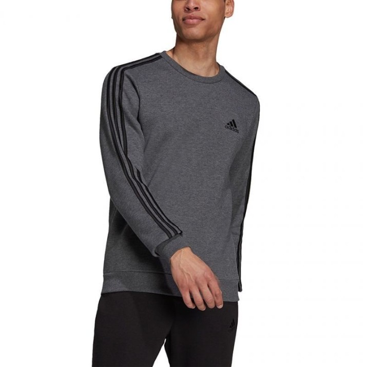Hanorac pentru bărbați Adidas Sweater Essentials Fleece 3S Dark Grey Heather/Black, s.M