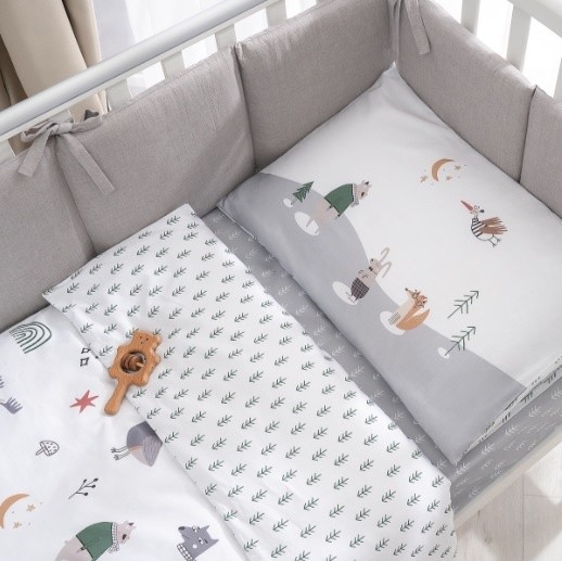 Lenjerie de pat pentru copii Perina Forest Baby (FB3-01.1) Grey