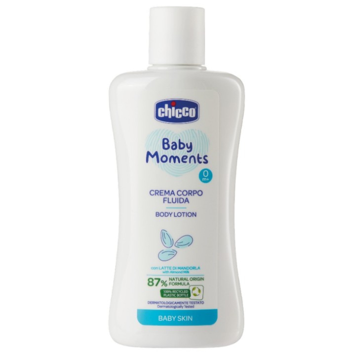 Loţiune pentru bebeluși Chicco Baby Moments Body Lotion 0m+ 200ml