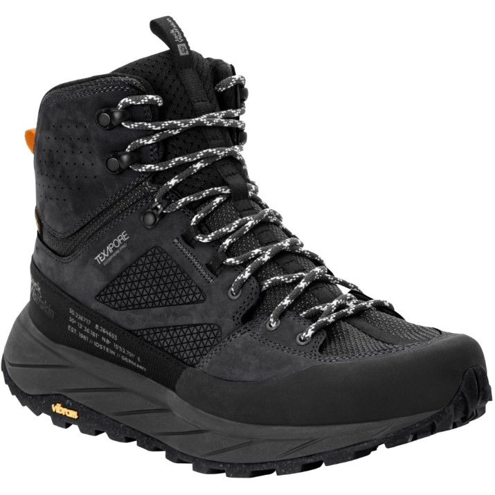 Ботинки мужские Jack Wolfskin Terraquest Texapore Mid M Black, s.42