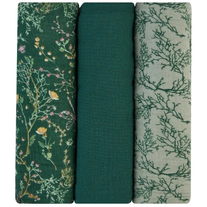 Пелёнки Kikka Boo Secret Garden Green 100x100cm 3pcs (31103010104)