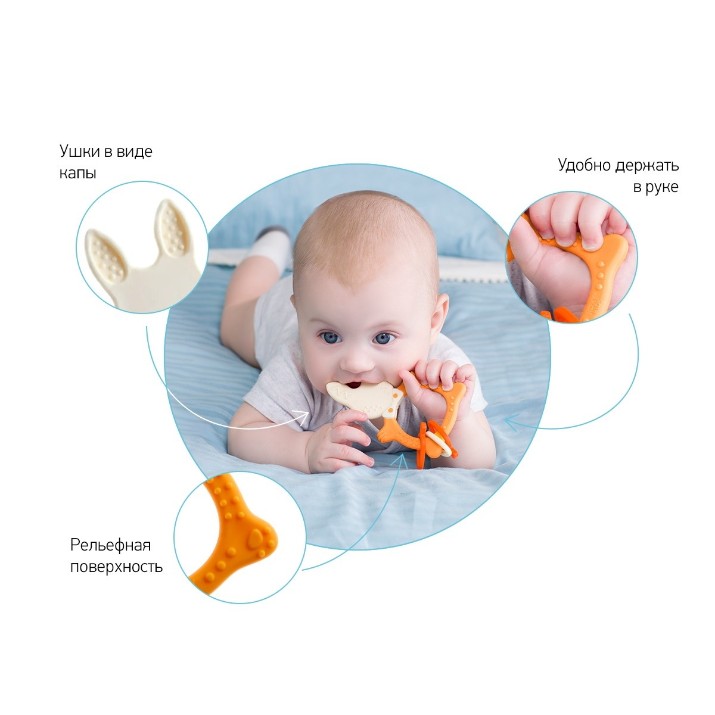 Игрушка-прорезыватель Roxy Kids Bunny Mustard (RBT-001MU)