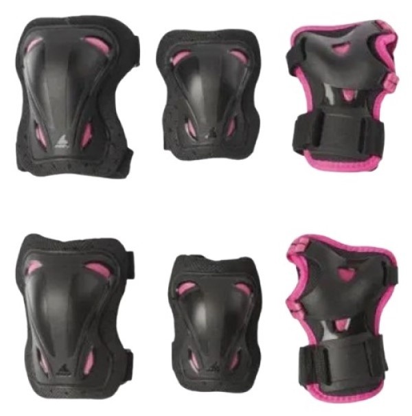 Protecție role Rollerblade Skate Gear Junior 3 Pack XS Black/Pink (069P03007Y9)