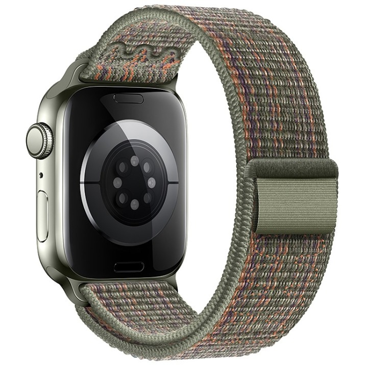 Ремешок Hoco iWatch WA25 42/44/45/49mm Dark Green with Orange