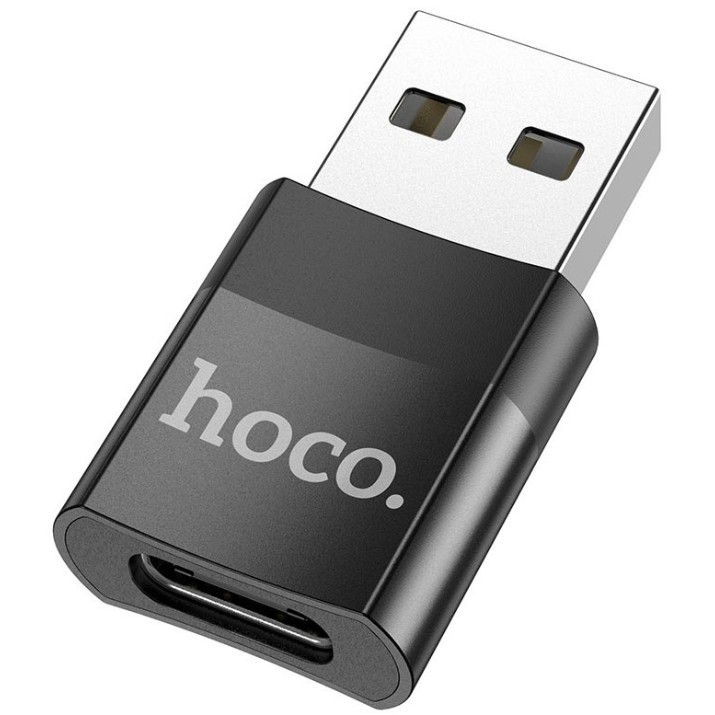 Переходник Hoco UA17 USB to Type-C Black