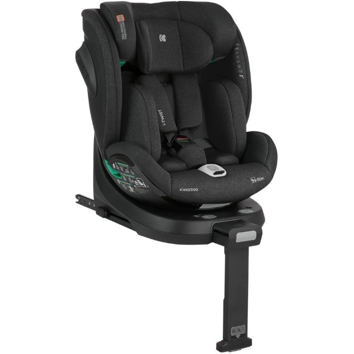 Scaun auto pentru copii Kikka Boo i-Twist i-Size Black (31002100044)