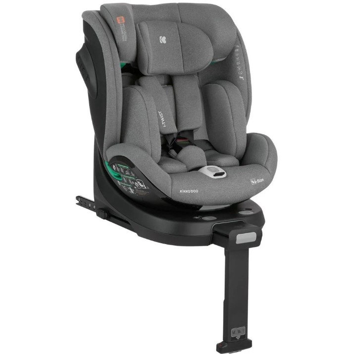 Scaun auto pentru copii Kikka Boo i-Twist i-Size Dark Grey (31002100045)