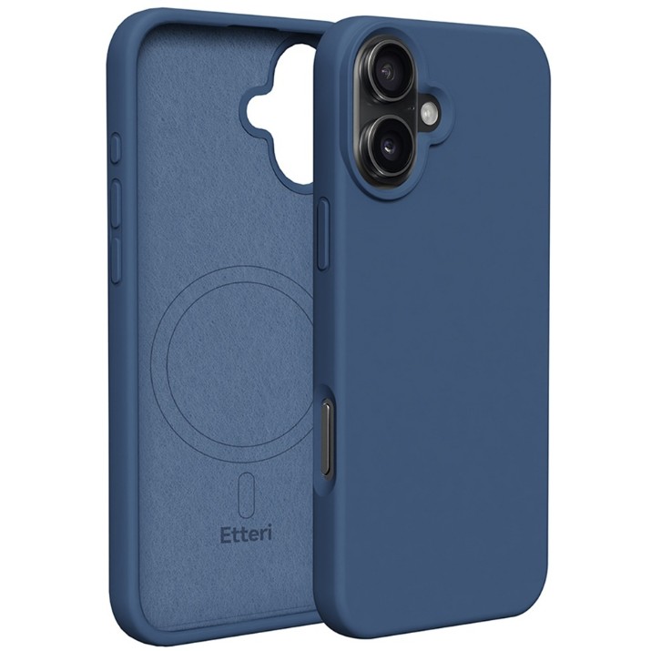 Чехол Etteri iPhone 16 Silicone Mag Case Dark Blue (GSM185966)