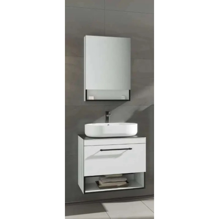 Шкаф с умывальником Imprese Black Edge f32117W