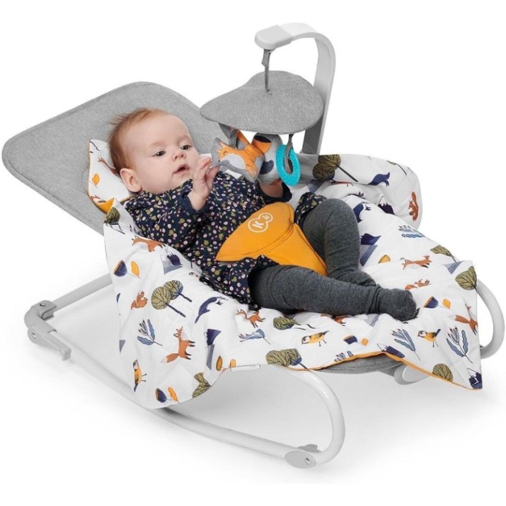 Șezlong pentru bebeluși Kinderkraft Felio 2 Stone Gray (KBFELI20GRY0000)
