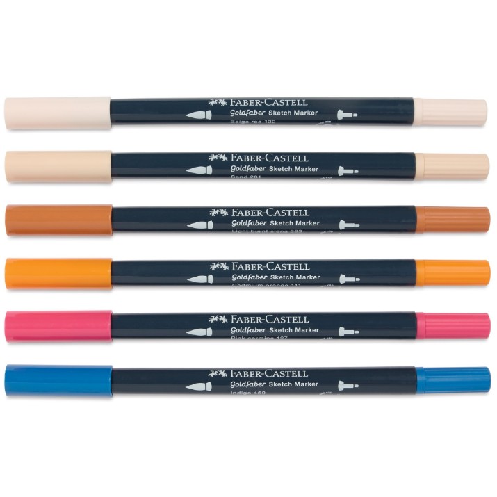 Markere Faber-Castell Goldfaber Sketch Dual Markers Manga 164809 6pcs