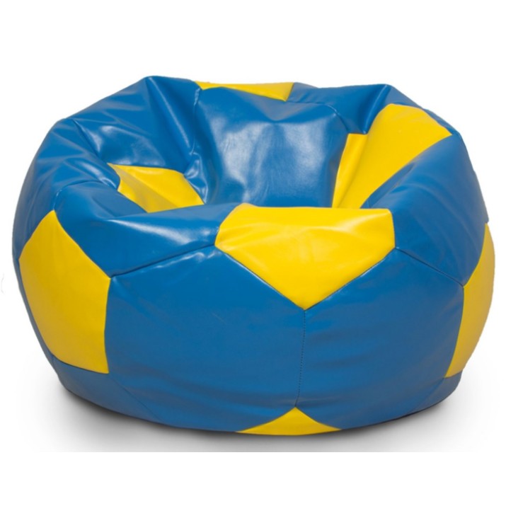 Fotoliu puf Because BALL BlueYellow