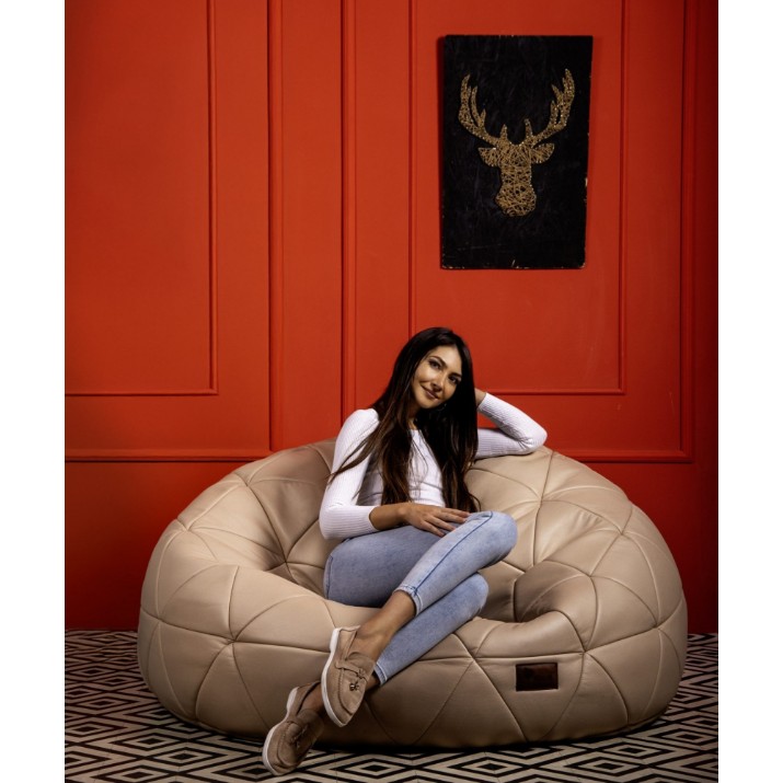 Fotoliu puf Because Royal Bean Bag Bej