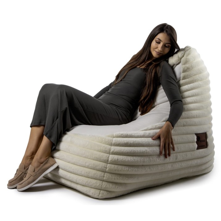 Кресло-мешок Because Soft Bean Bag White Pouf
